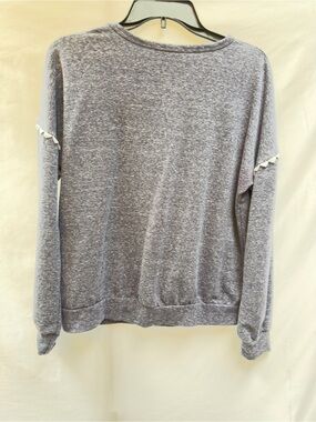 Hailey & Co. Sweater with Heart embroidered trim-medium